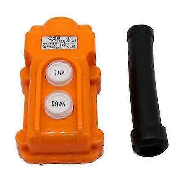 2X 1pc COB61 Hoist Push Button Switch Control 2 Ways UP Down 200/500V Orange