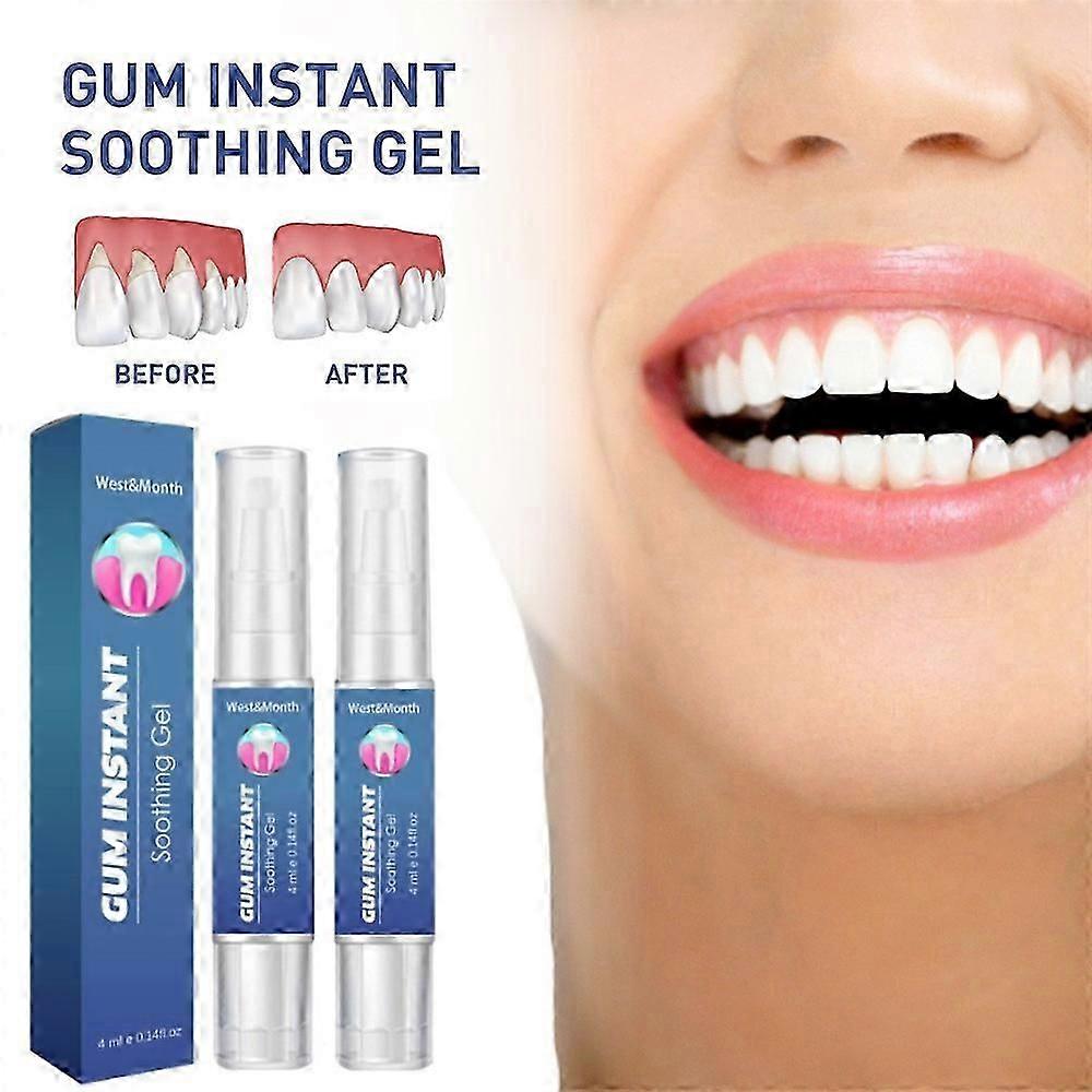 2 قطعة DentiZen Gum Therapy Gel ، جل مهدئ فوري للثثة ، لقلم الأسنان الحساسة