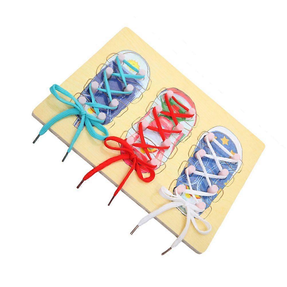 Shoelace Threading Teaching Toy Learn to Tie Shoelaces Toy Early Educational Toy