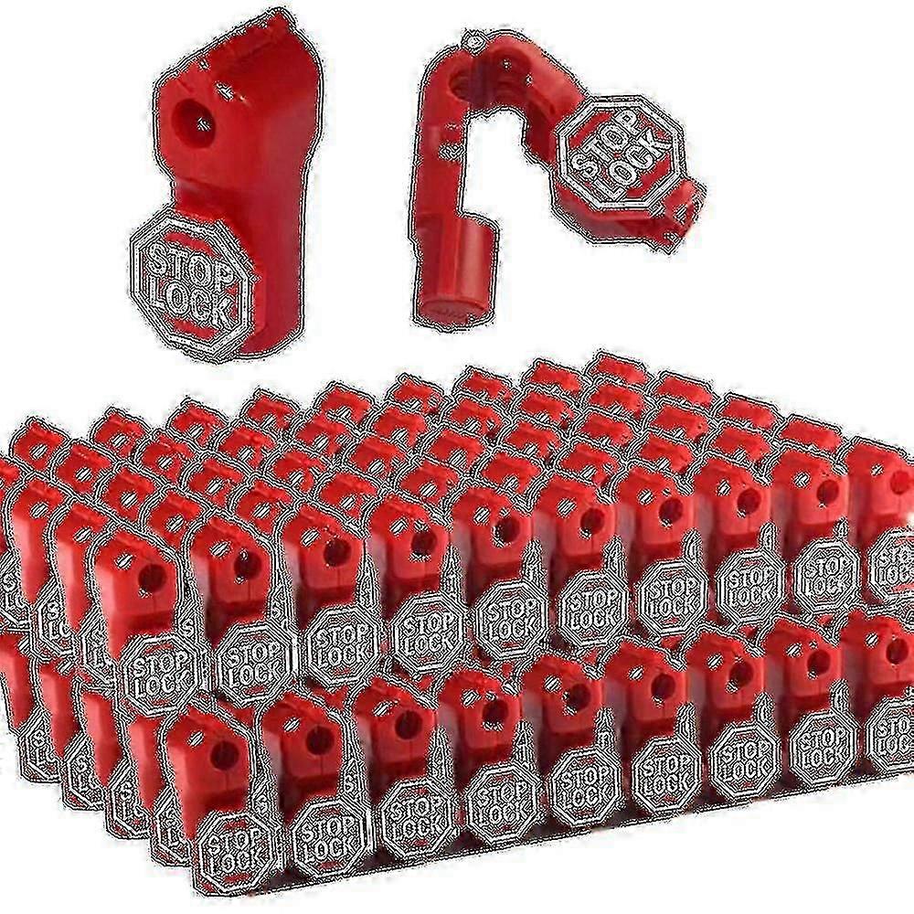נעילת עצור מנעול 100 חתיכות פלסטיק אדום מנעול עצירה נגד גניבה מנעול קמעונאי פין בטיחות מנעול תצוגה ul [