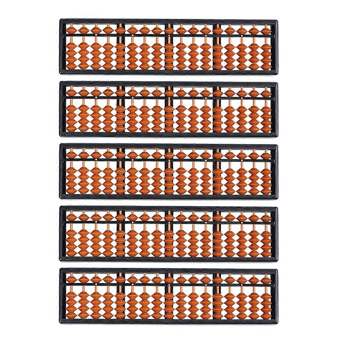 5X Plastic Abacus Arithmetic Abacus Kids Calculation Tool 17 Digits