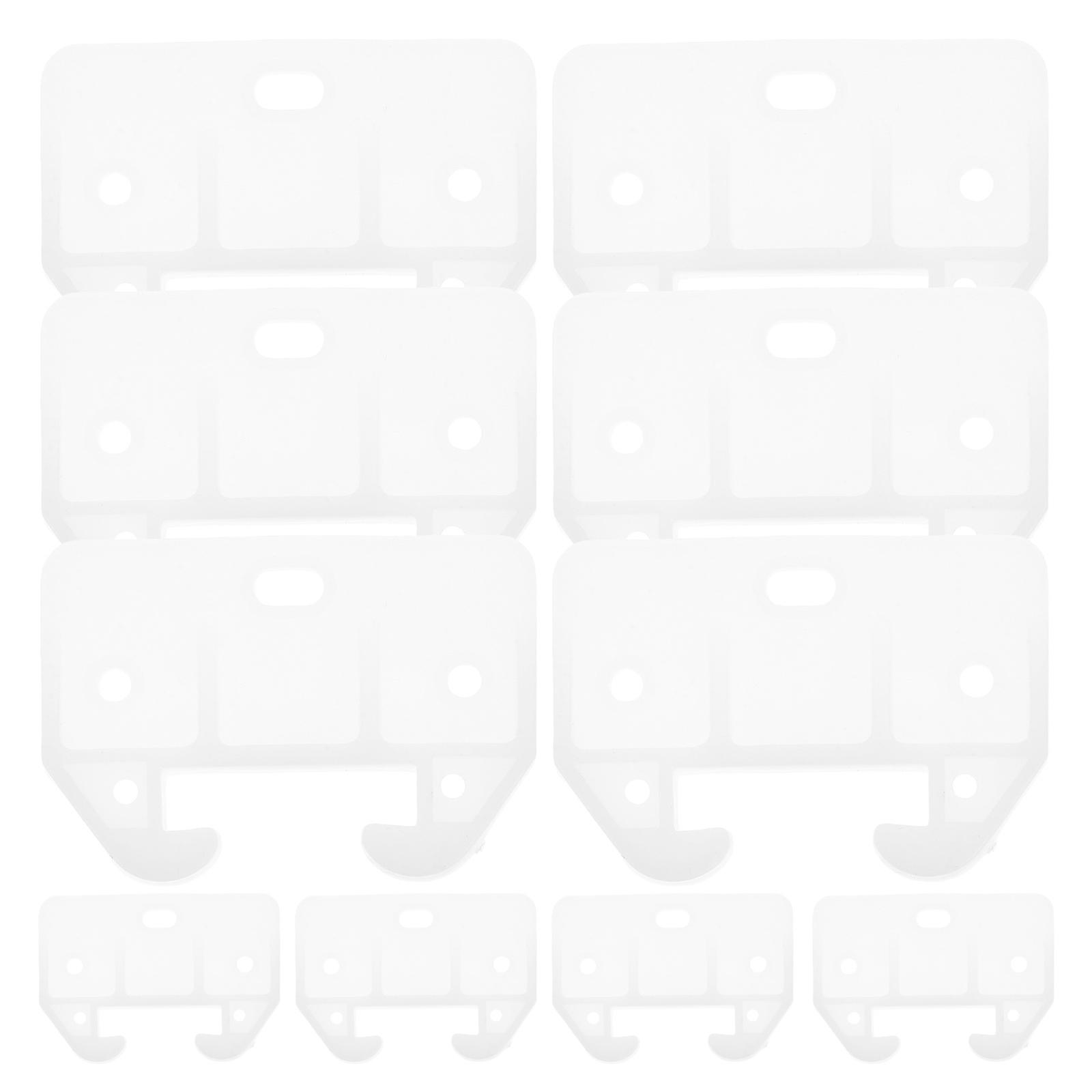 White Plastic Drawer Glide Guides for Cabinet Replacement 64Pcs
