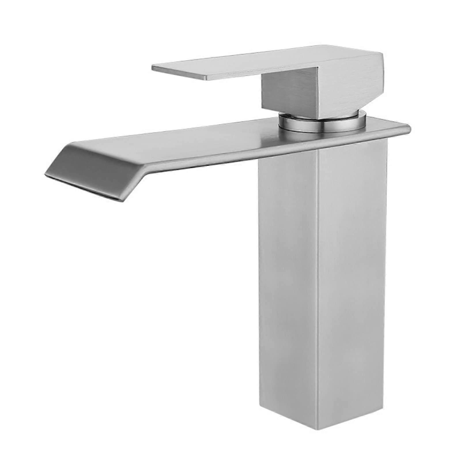 Bathroom Mixer Waterfall Spout Stainless Lavatory Faucet SingleHandle SingleHole Basin Mixer Model B Commemoration Day