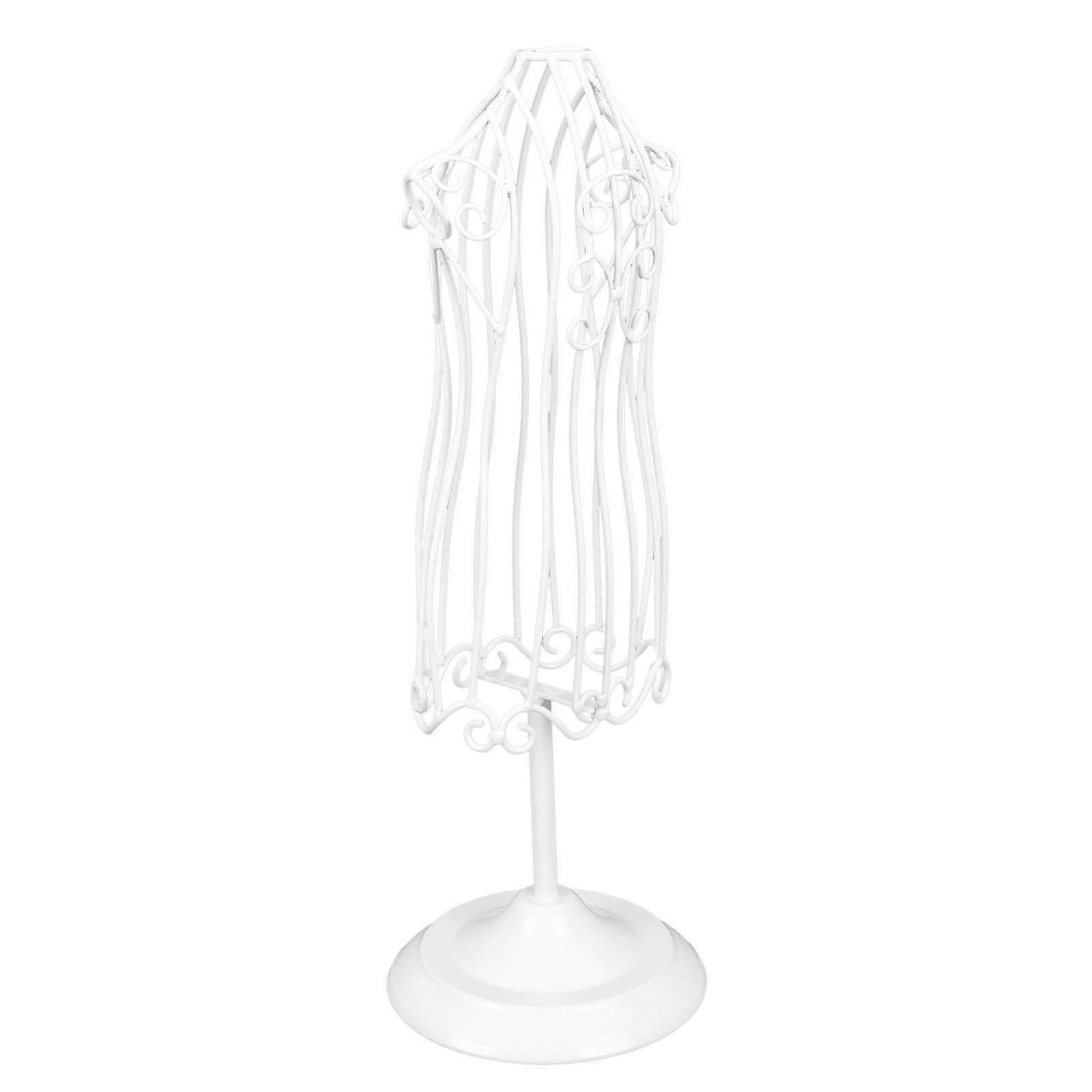 2Pcs Dress Form Clothes Display Stand for Storage White Iron Rack