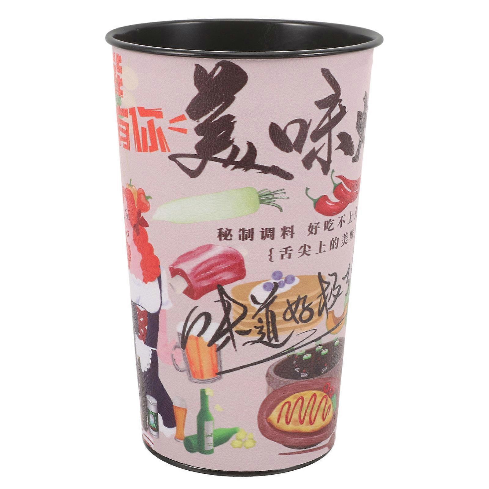 Chinese Style Barbecue Skewers Bucket For Restaurant Use In 20X13Cm Size 3Pcs Metal Storage Holder