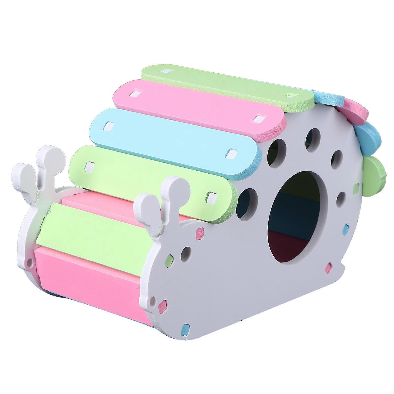 Small Animal Hideout House Snails Shape Rest Hut for Pet Hamster with 1 Set