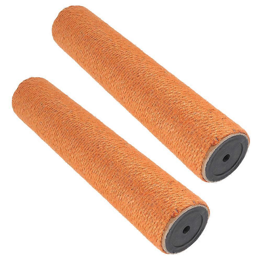 Cat Scratcher Replacement Post Diy Accessory Cat Furniture Replacement Orange Color Wood Material 2Pcs