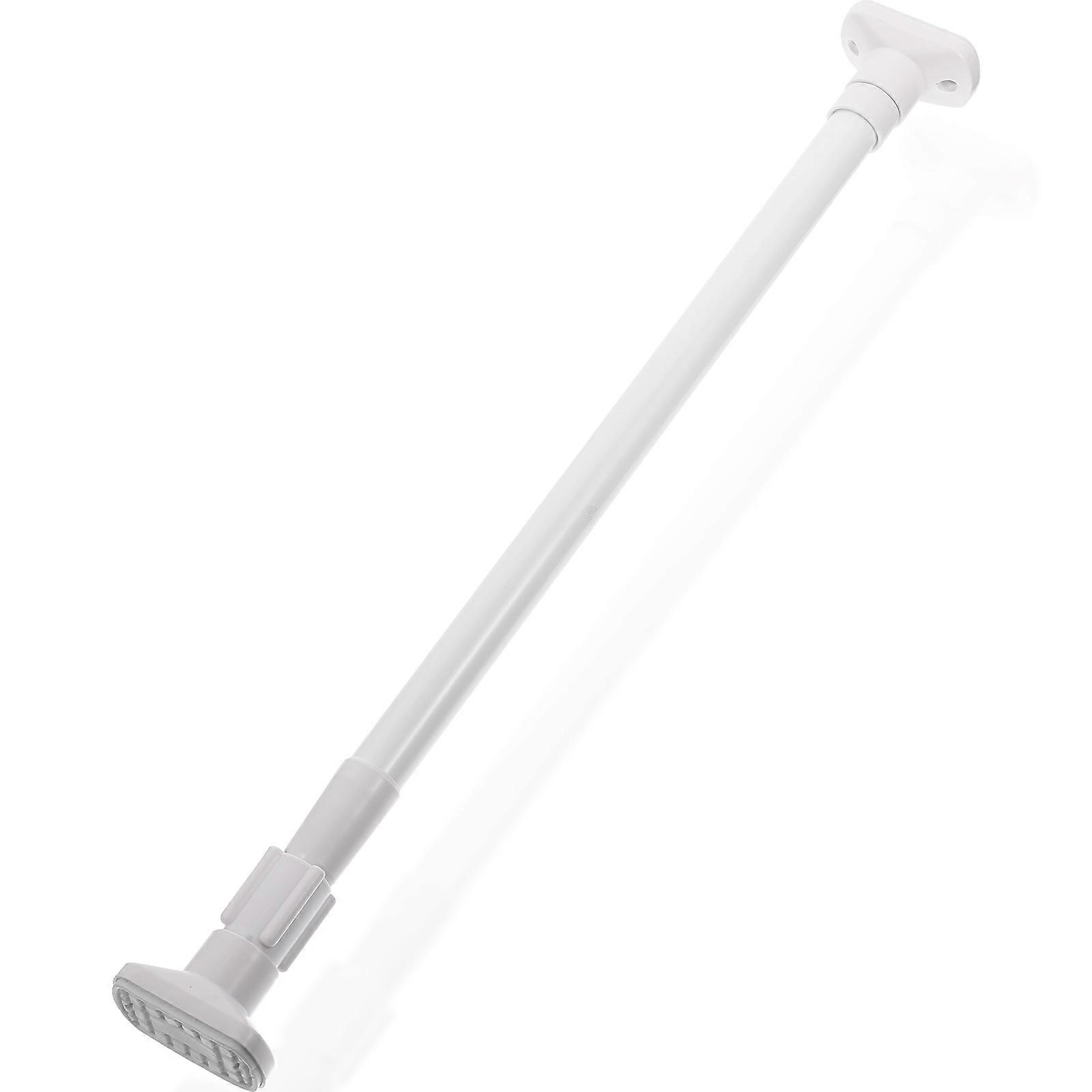 Extendable Shower Curtain Rod for Wardrobe Use 4Pcs White