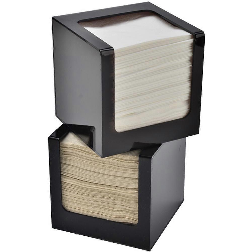 Plastic Tissue Holder Square Napkin Storage Box for Holding Napkins 3Pcs
