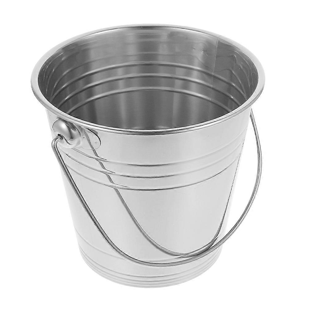 Ice Cube Bucket Stainless Steel Ice Storage Temperature Control Beverage Cooling Bar Party 1Set