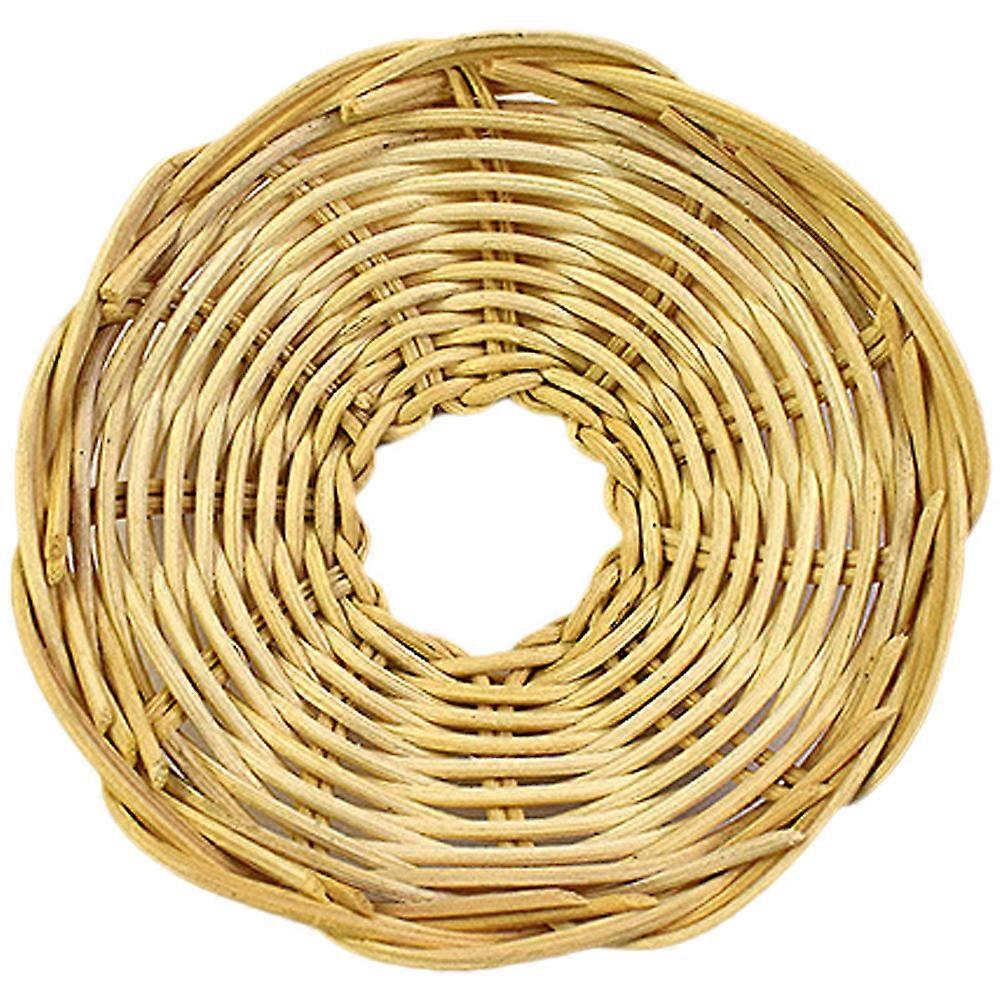 Light Diffusion Rattan Lampshade Pendant Light For Restaurant And Hotel 10x10cm Vintage Yellow 3Pcs