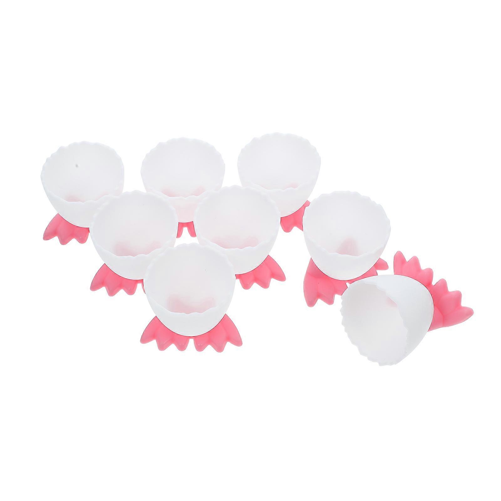 Pink Foot-Shaped Egg Cups for Children's Breakfast Support 24Pcs Set
