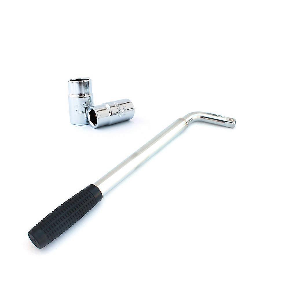 Telescoping Lug Wrench For Car Maintenance And Emergency Situations Designed As A Heavy Duty Tool With Extendable Handle