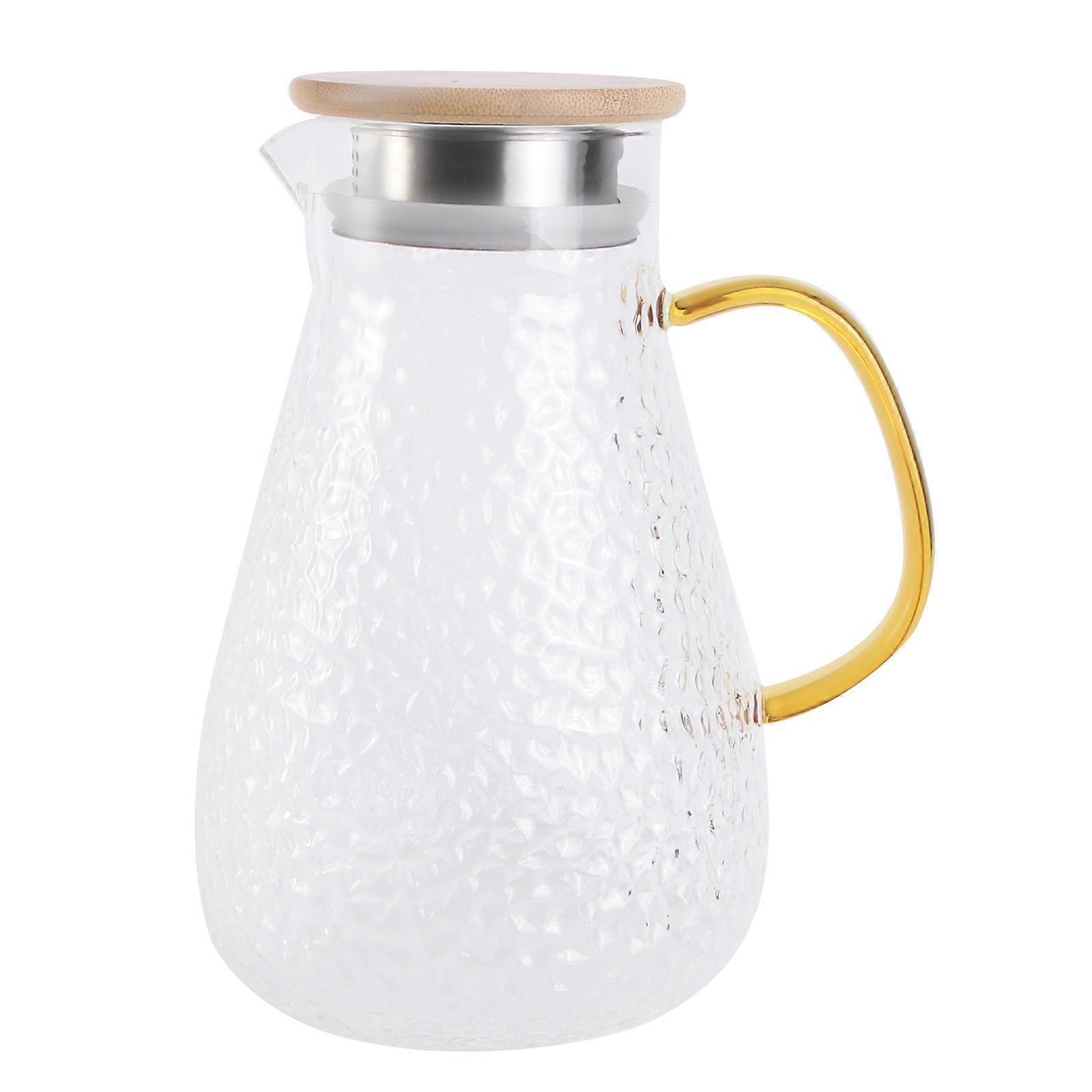 Glass Pitcher For Office Use Clear 21.5X13.5X12CM Heat Resistant 1Set