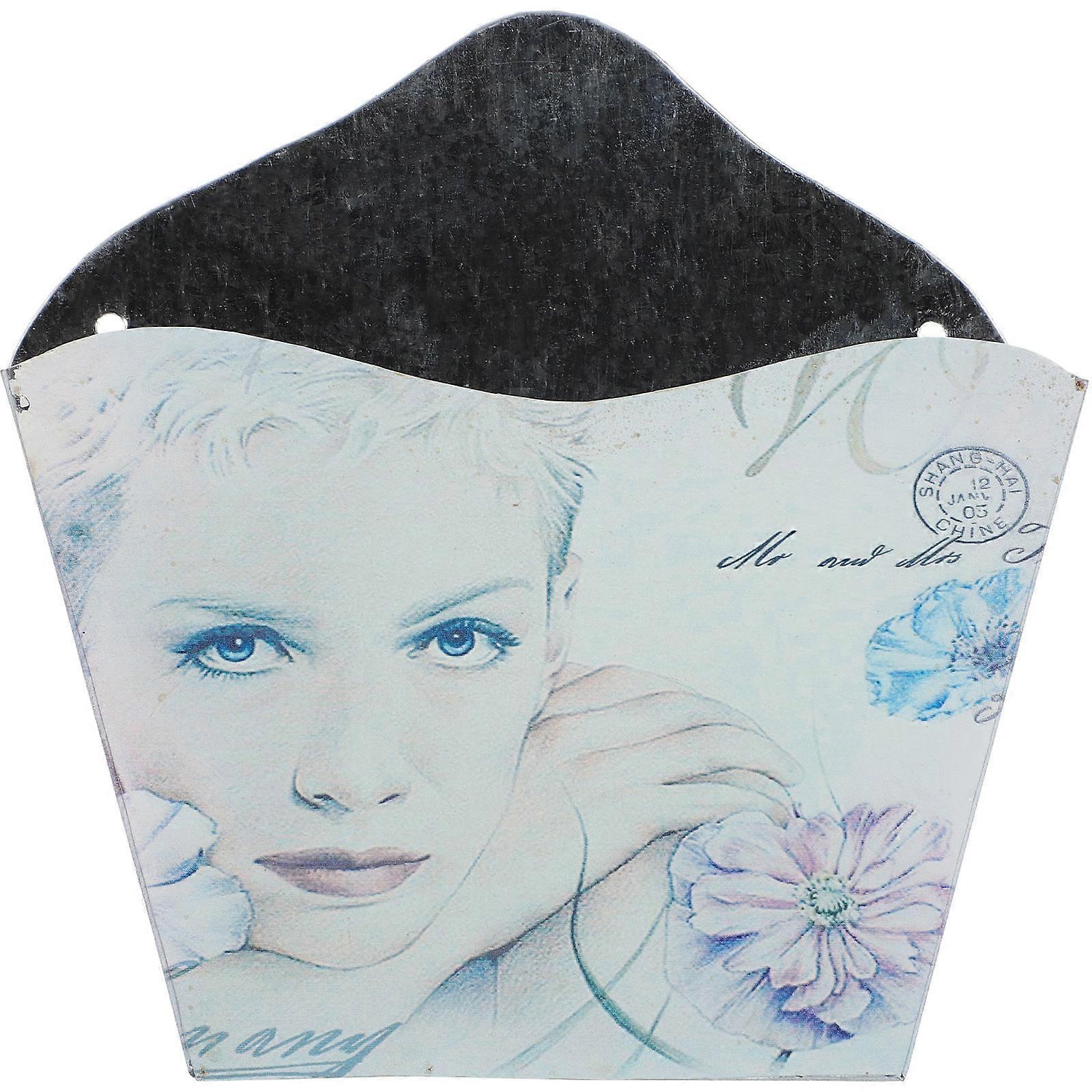 Rural Style Planter Bucket for Storage Multi-Use Iron Flower Holder