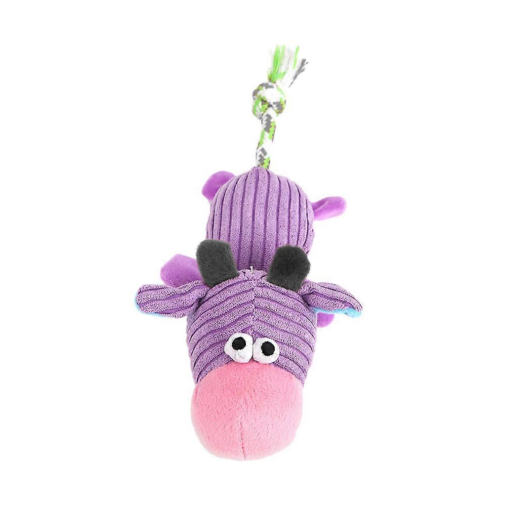 Pet Dog Plush Toy Animal Shaped for Interactive Fun 2Pcs Squeak Sound