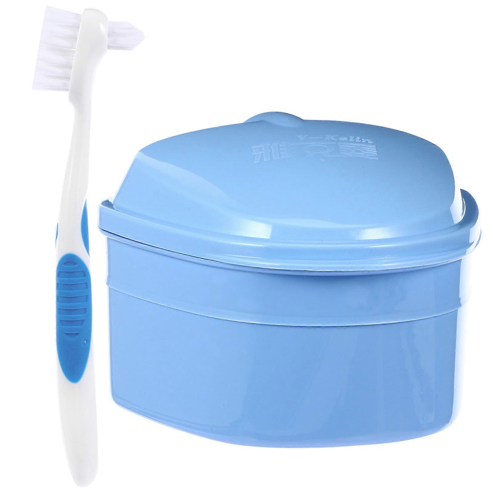 Prostheses-Storage Box Rectangular For Business Trip 9.00X8.00X7.50CM Denture Storage 2Pcs