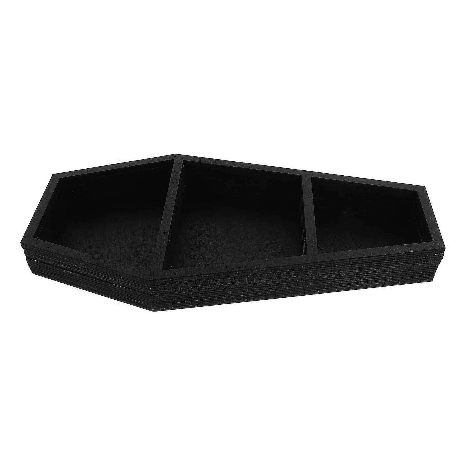 Coffin Shelf Wooden Shelf for Storage with 2Pcs Design