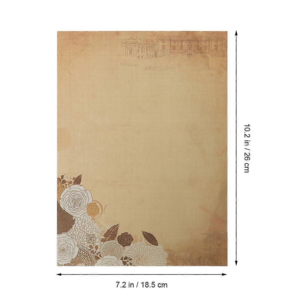 Retro Letter Writing Paper Sets For Writers Letter Writing Occasion Khaki Rustic Style 5 Pack Included