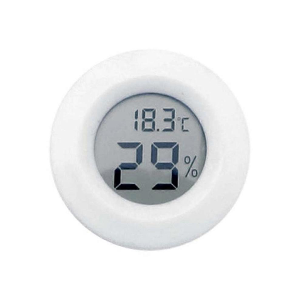 Mini Hygrothermograph LCD Round For Monitoring Environments 4.5 X 4.5 X 1.5Cm 1Piece