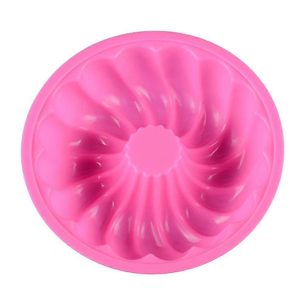 Rosy Silicone Cake Mold for Baking Spiral Pattern 1 Piece Baking Tool