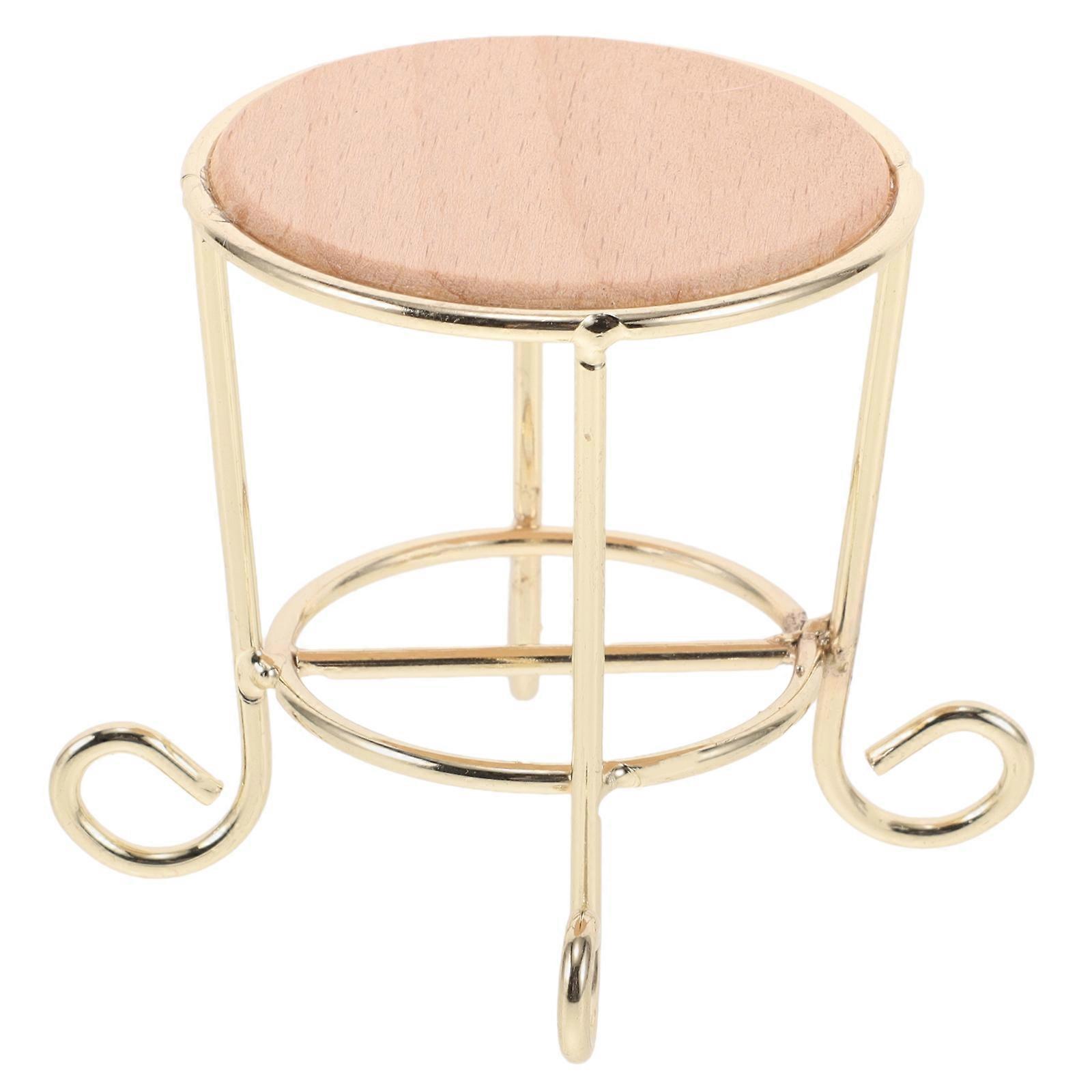 Miniature Dollhouse End Table for Decor Wooden Side Table 1 Piece Multi