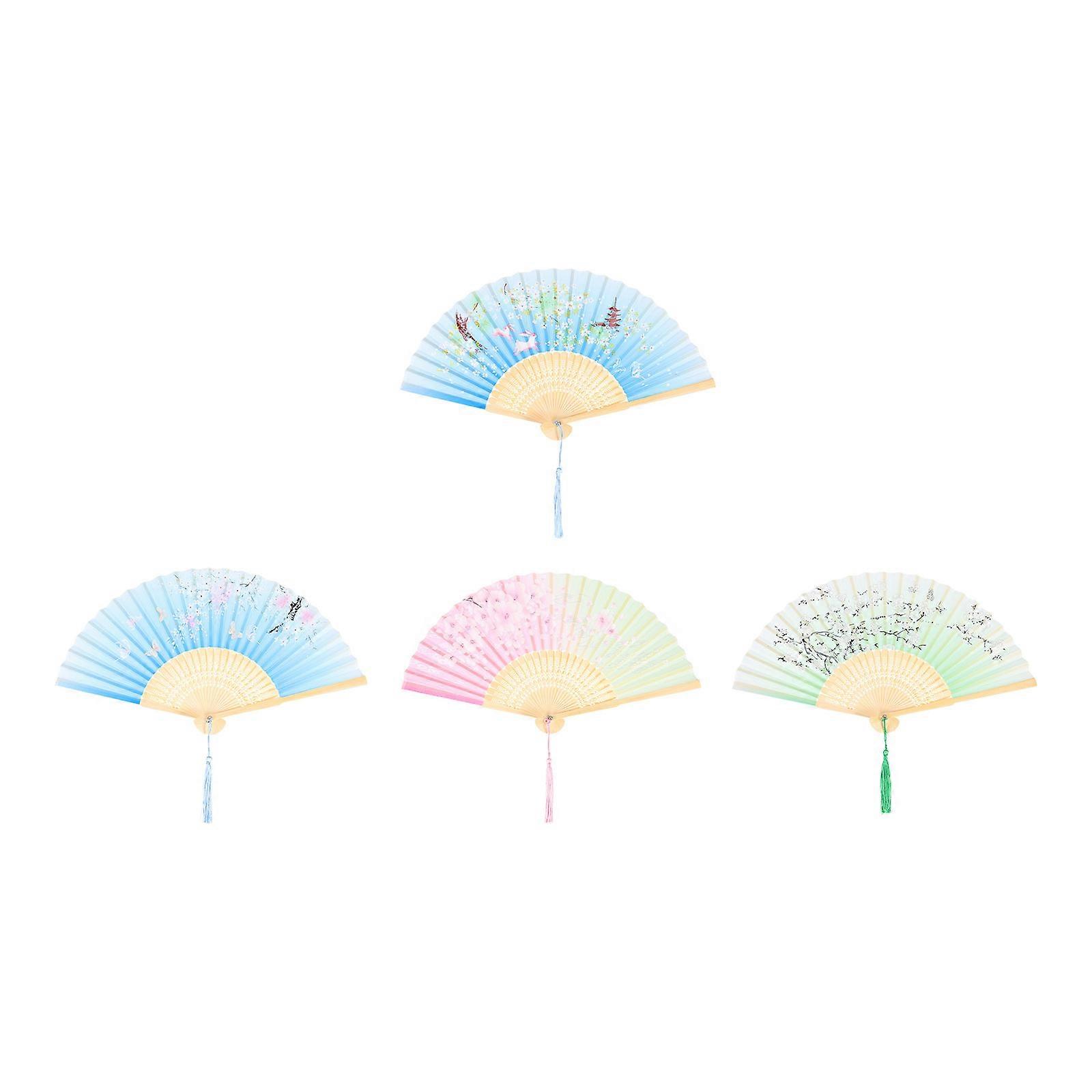 Handheld Folding Fan Vintage Folding Fan for Decoration 20Pcs Pack