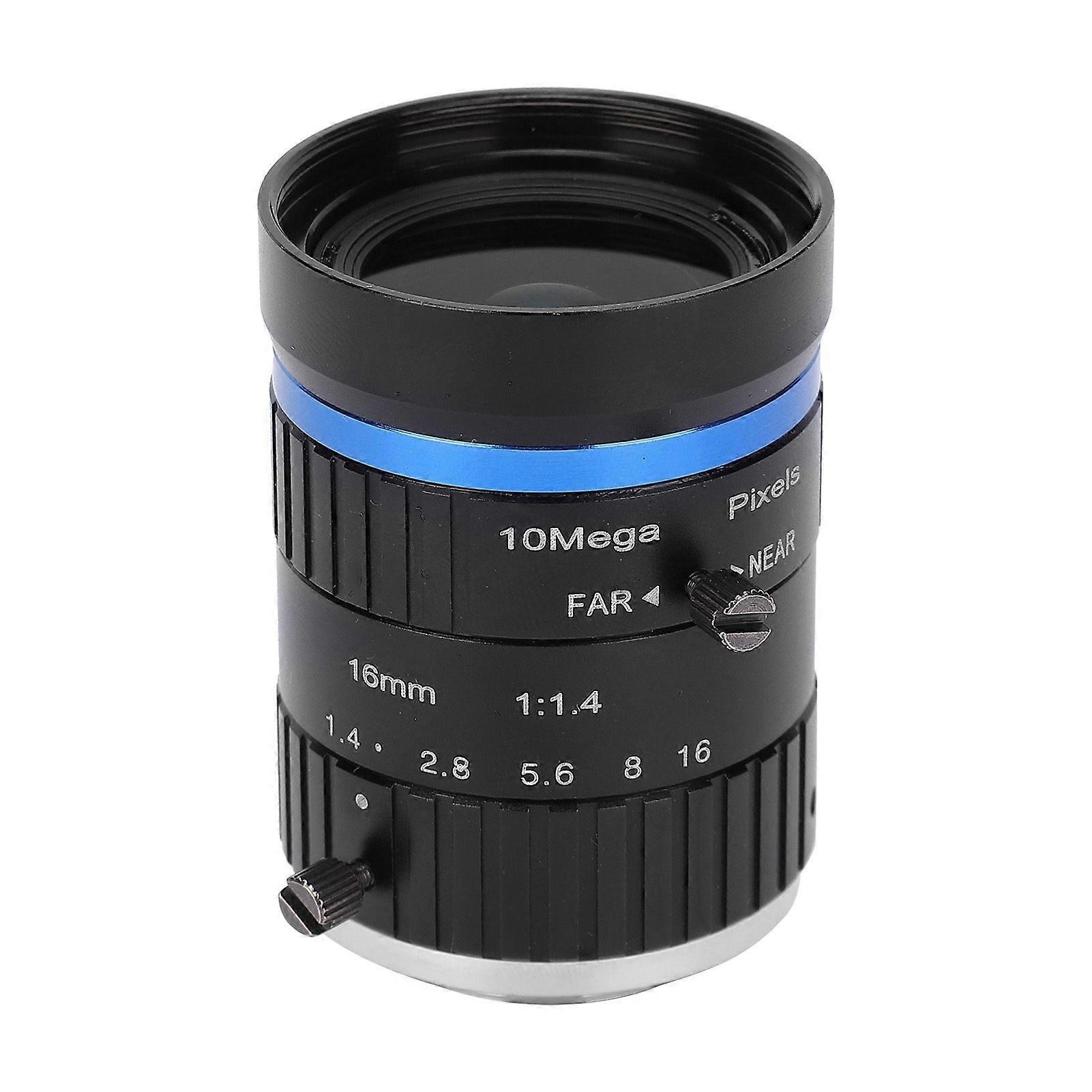 10MP Lens C Mount 16mm Focal Length 1in Image Format Manual Aperture for Industrial Camera