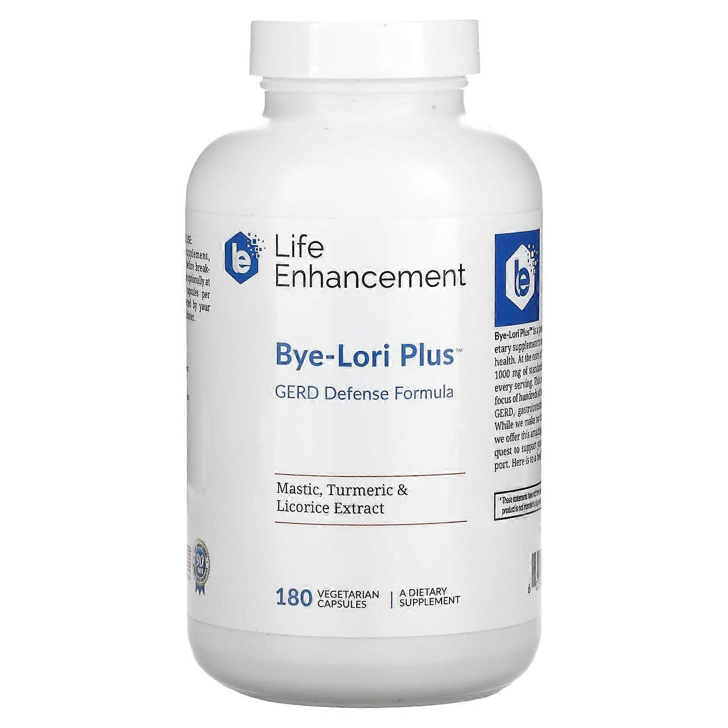 Life Enhancement, Bye-Lori Plus, 180 Vegetarian Capsules
