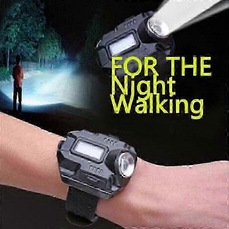 Waterproof Tactical Rechargeable LED Flashlight Torch Wrist Light with 3-modes f26