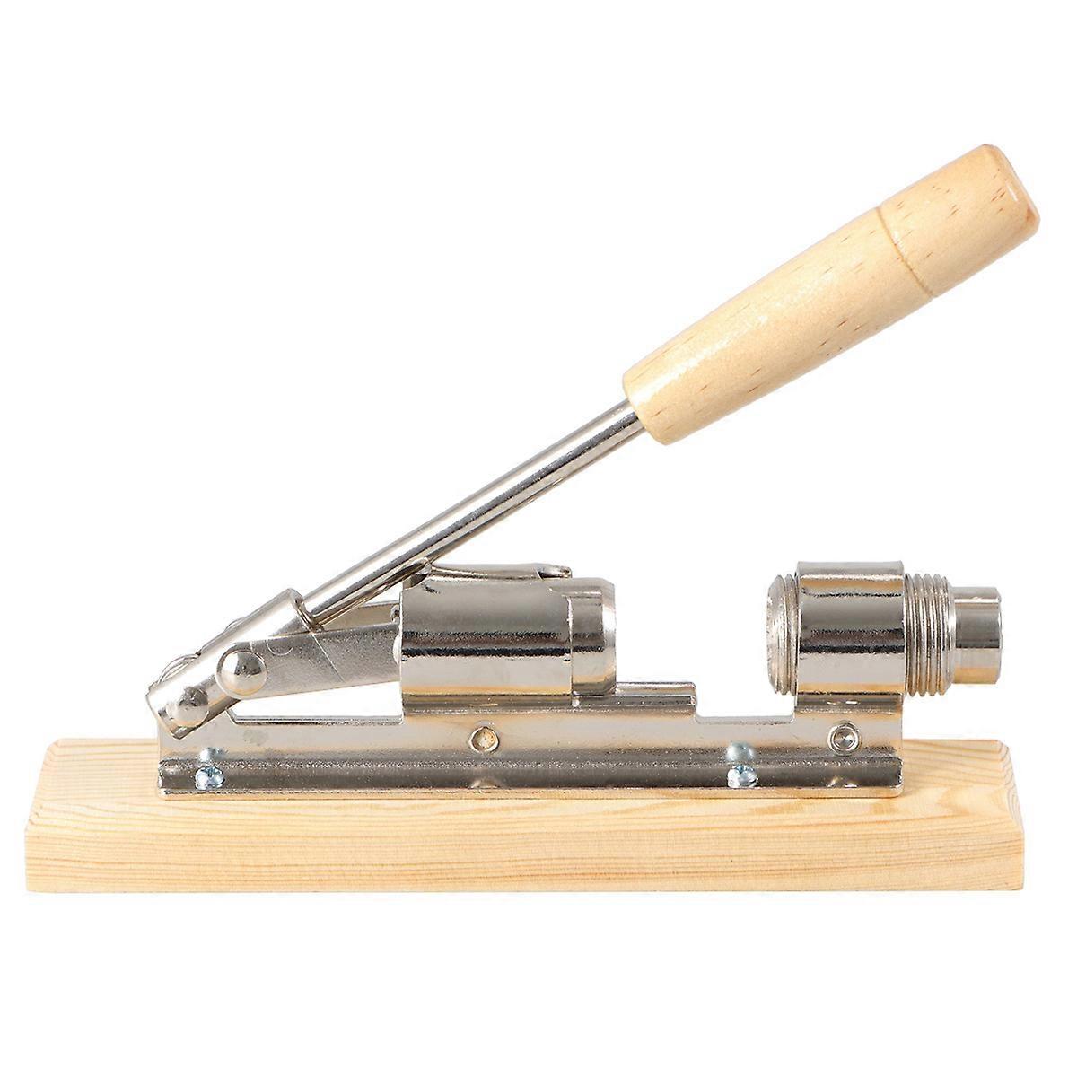 Nut Cracker Tools Wooden Hand-Press Mechanical Device For Home Use Adult Light Yellow 1Pcs