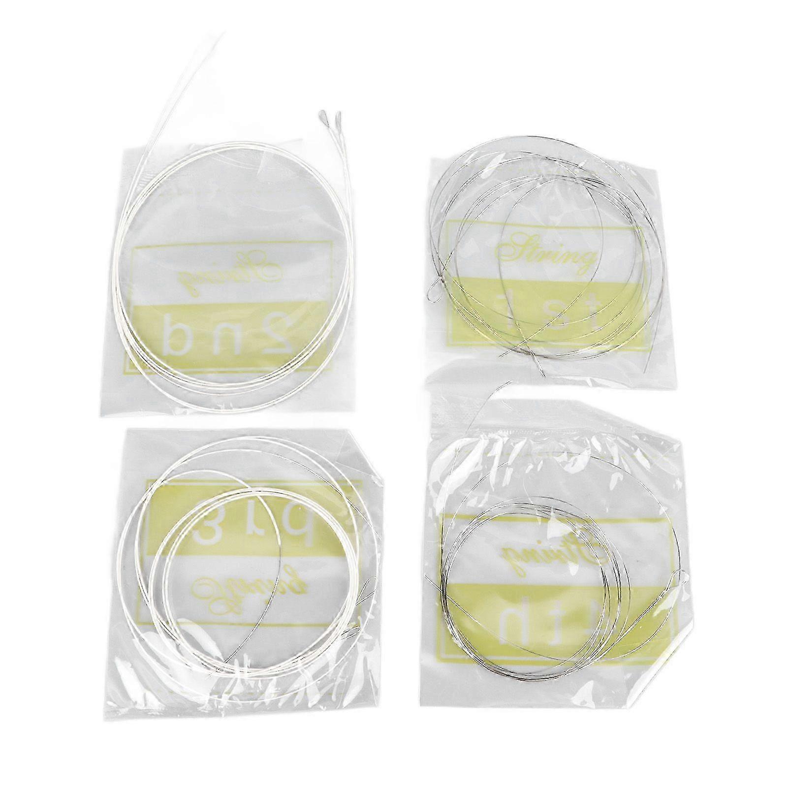 8Pcs Mandolin Strings Silver Plated Copper Alloy Clear Beautiful Timbre Mandolin String Set