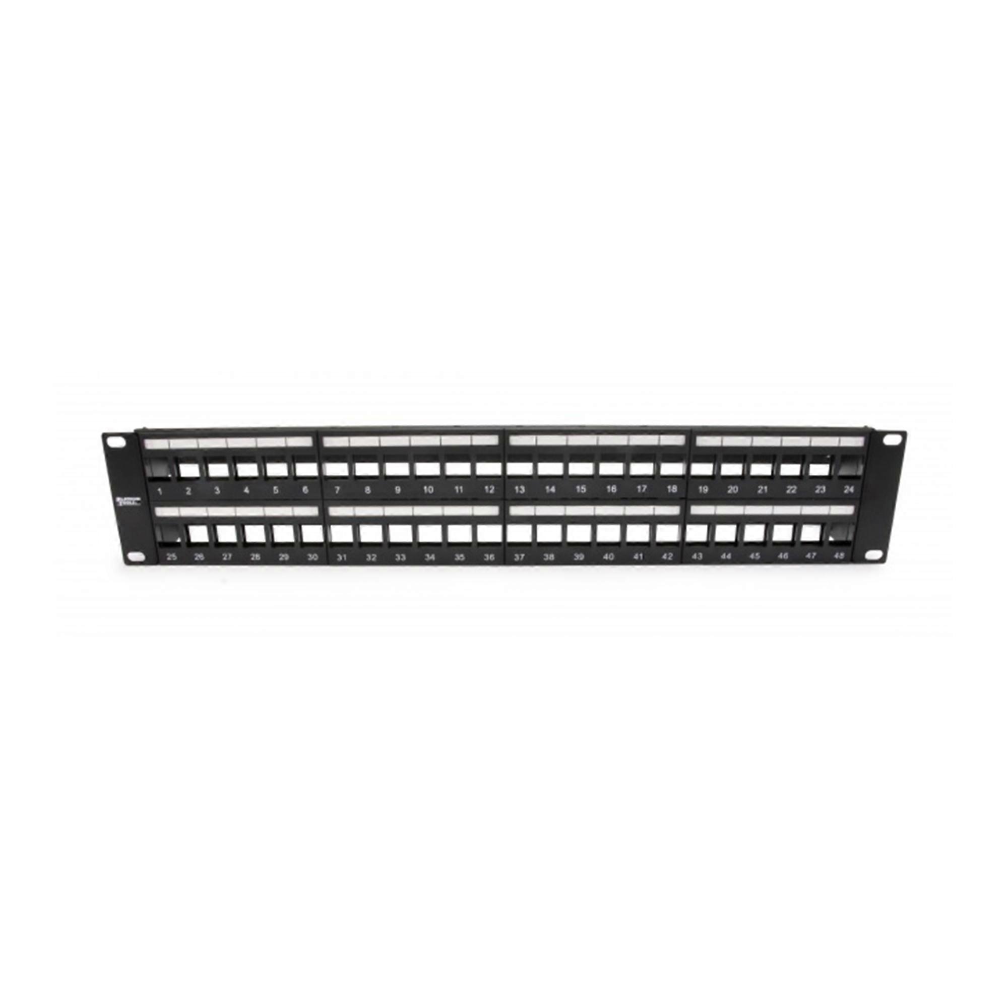 Platinum Tools 643-48U Unloaded Patch Panel, 48 Port, Unshielded