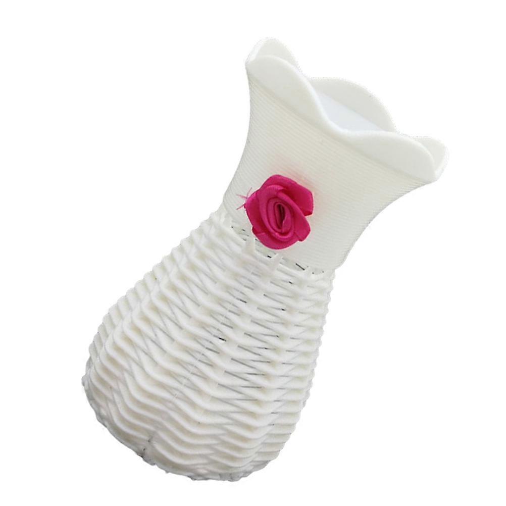 Plastic Flower Vase Basket Hollow Pattern for Wedding Decoration 2Pcs