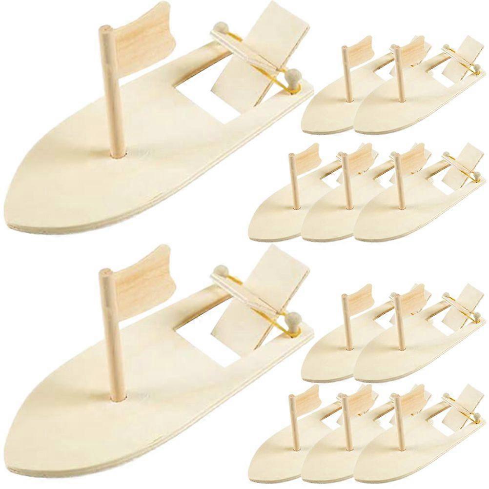 12Pcs DIY Holz Segelboot Modell Kinder Graffiti Boot Modell Holz Segelboot Modell DIY Boot Handwerk