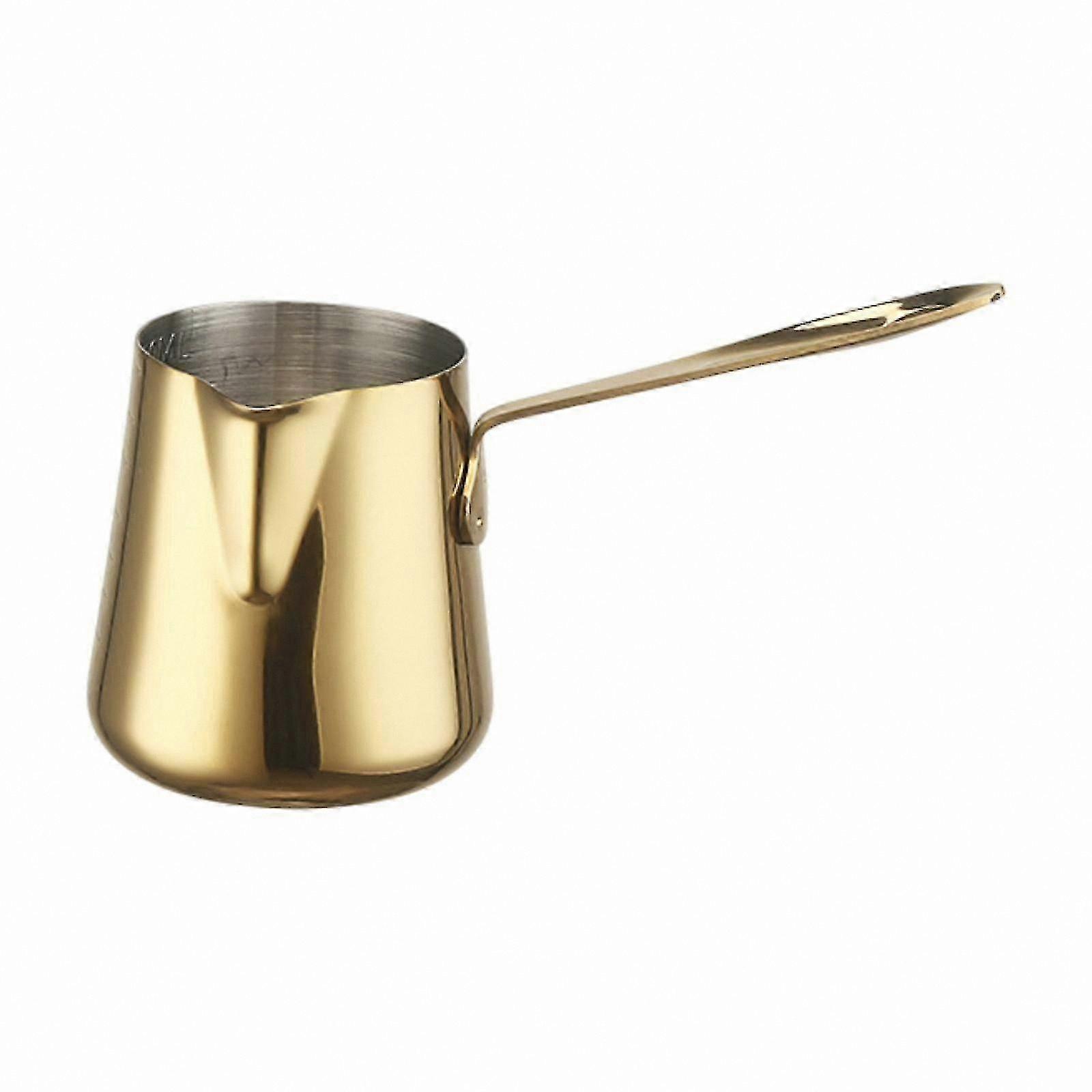 Stainless Steel Milk Frothing Pitcher with Long Handle for Espresso and Cafe Bar