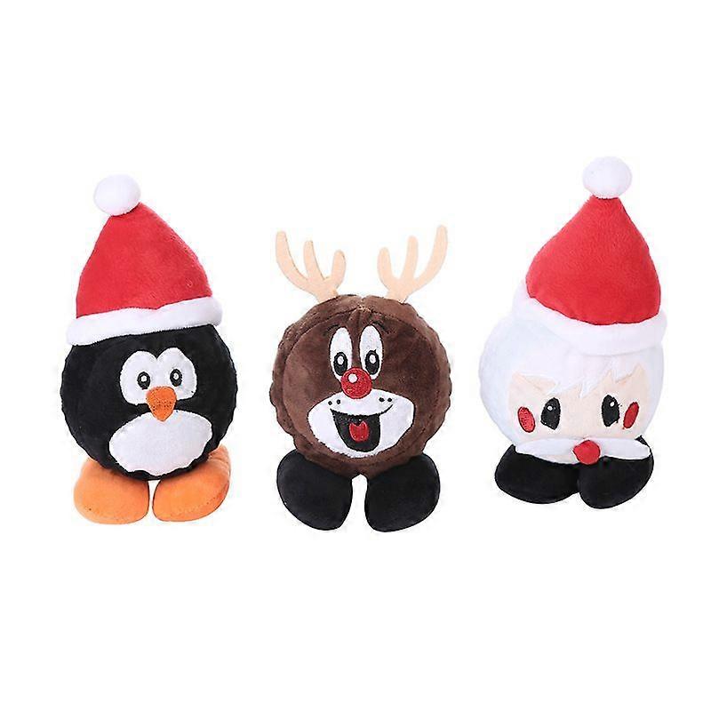 3 Stück Weihnachts-Backenzahn-Plüschtiere
