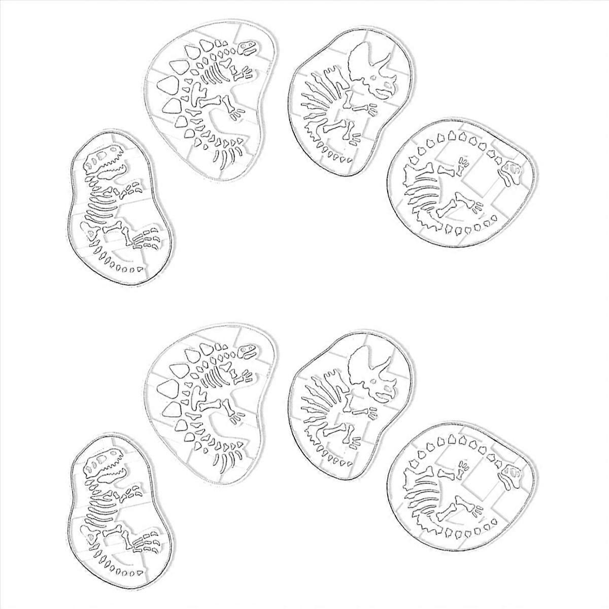 Dinosaurier Cookie Fossil Ausstechform 4Pc Dinosaurier