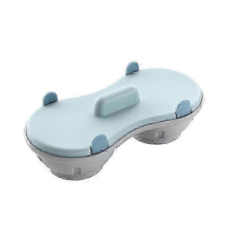 Blue Microwave Two-Compartment Steaming Tray with Egg Mold