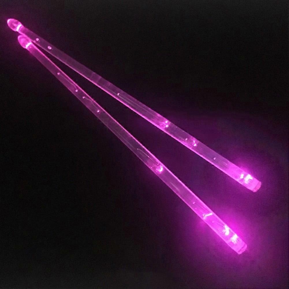 Light Up Drumsticks, Color Changing, Glow in The Dark, 1Pair 5A LED Drum Stick, Bright LED Light Up Drumsticks, Set Your Gig on Fire