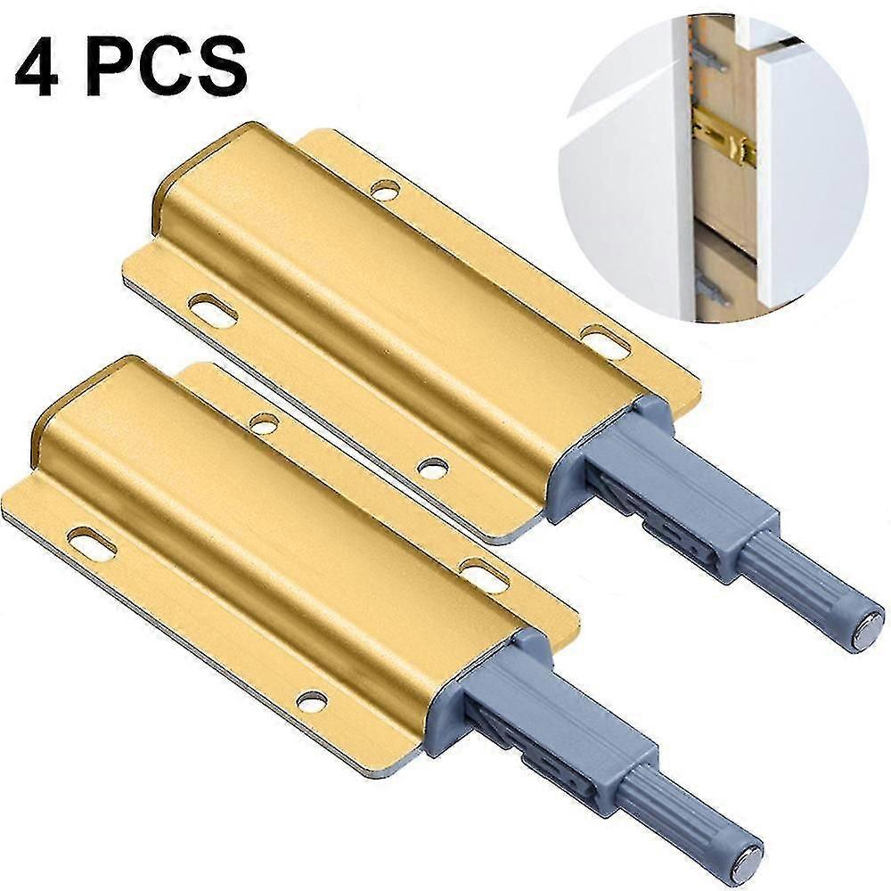 Push To Open Door Latch 4 Pack Magnetic Push Latches Heavy Duty For Cabinets Touch Latches Kitchen Door Push Release Latch For Drawer Closure Push Cat