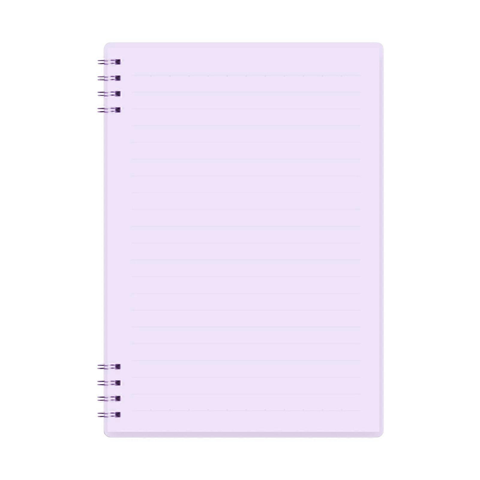 WRKEKC Notebook Coil Book A5 Horizontal Notebook 8-hole Hand Thickened Office Learning Notebook Purple