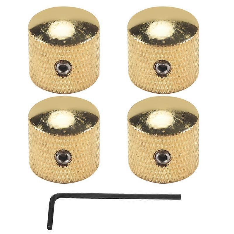 4Pcs Metal Volume Tone Dome Tone Guitar Speed Control Knobs