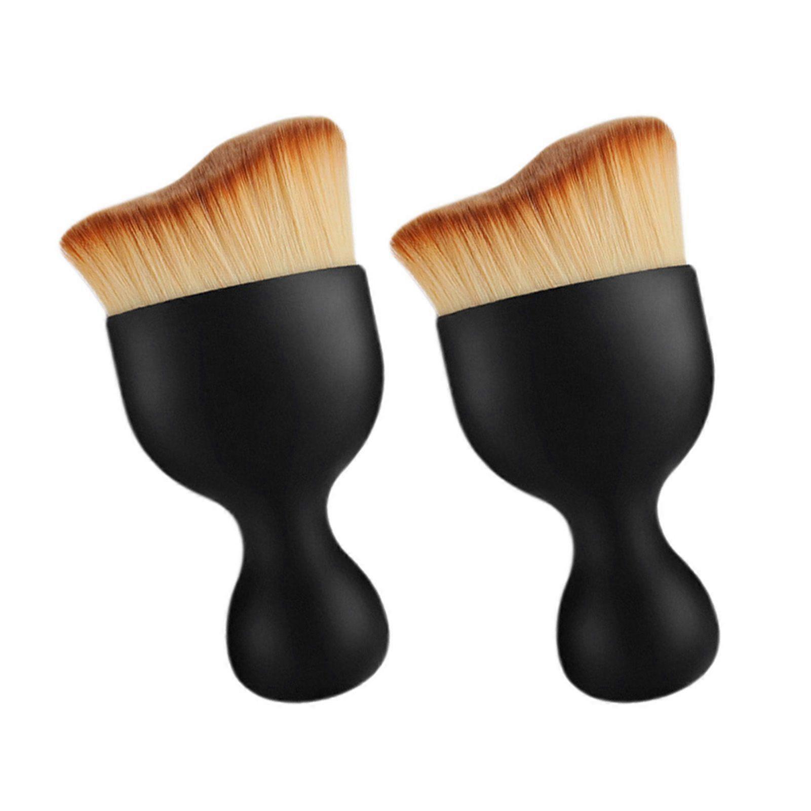 2 Pcs Mini Keyboard Brushes PP Handle Air Conditioner Outlet Dust Removal Auto Center Console Cleaning Tool for Home Car Gap Small Space