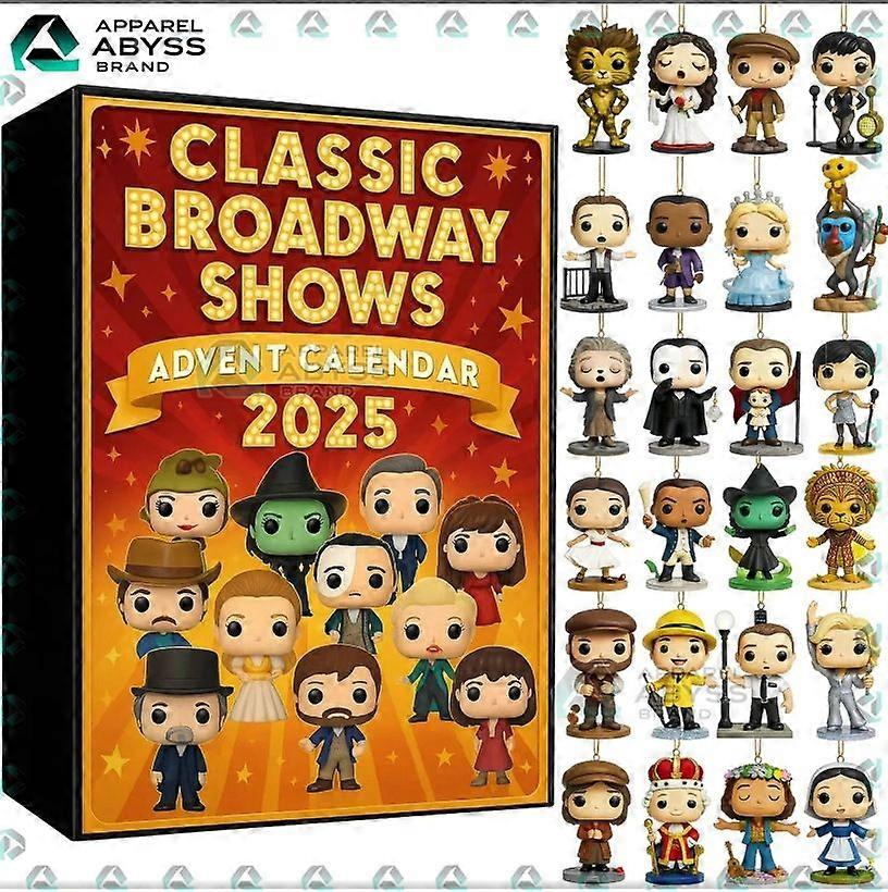 Ημερολόγιο Χριστουγέννων Advent 2025 - Ημερολόγιο αντίστροφης μέτρησης 24 ημερών, Κουτί στόρια Broadway, Ακρυλικά στολίδια, τα καλύτερα Χριστούγεννα για το μωρό