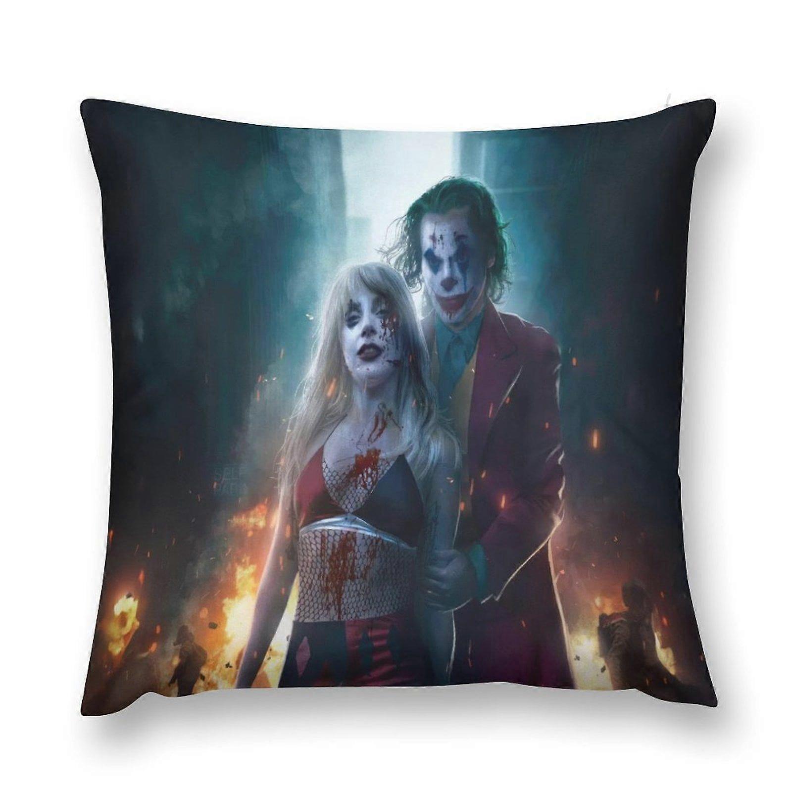 i496 JOker HarLey Quinスロー枕カバー正方形装飾枕カバークッションケース寝室用リビングルームソファソファベッド18 "18" JKz496