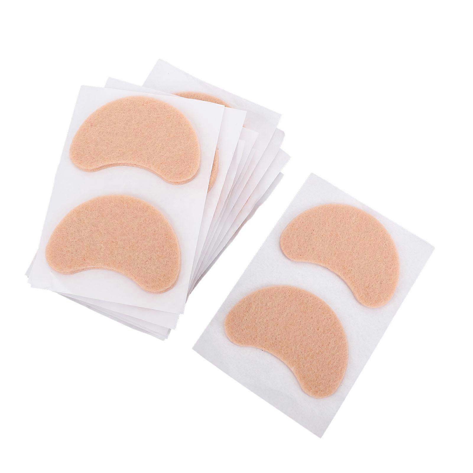 20pcs Felt Forefoot Pads Professional Reduce Friction Prevents Drop Off Heel Pads Felt Callus Pads Adhesive Forefoot Pads Skin Color 