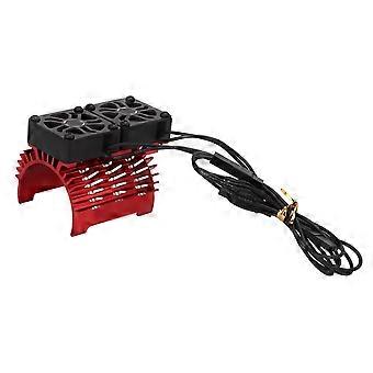 40‑42mm Brushless Motor Cooling Fan Dual Motor Heatsink Radiator for 1/8 Remote Control CarRed