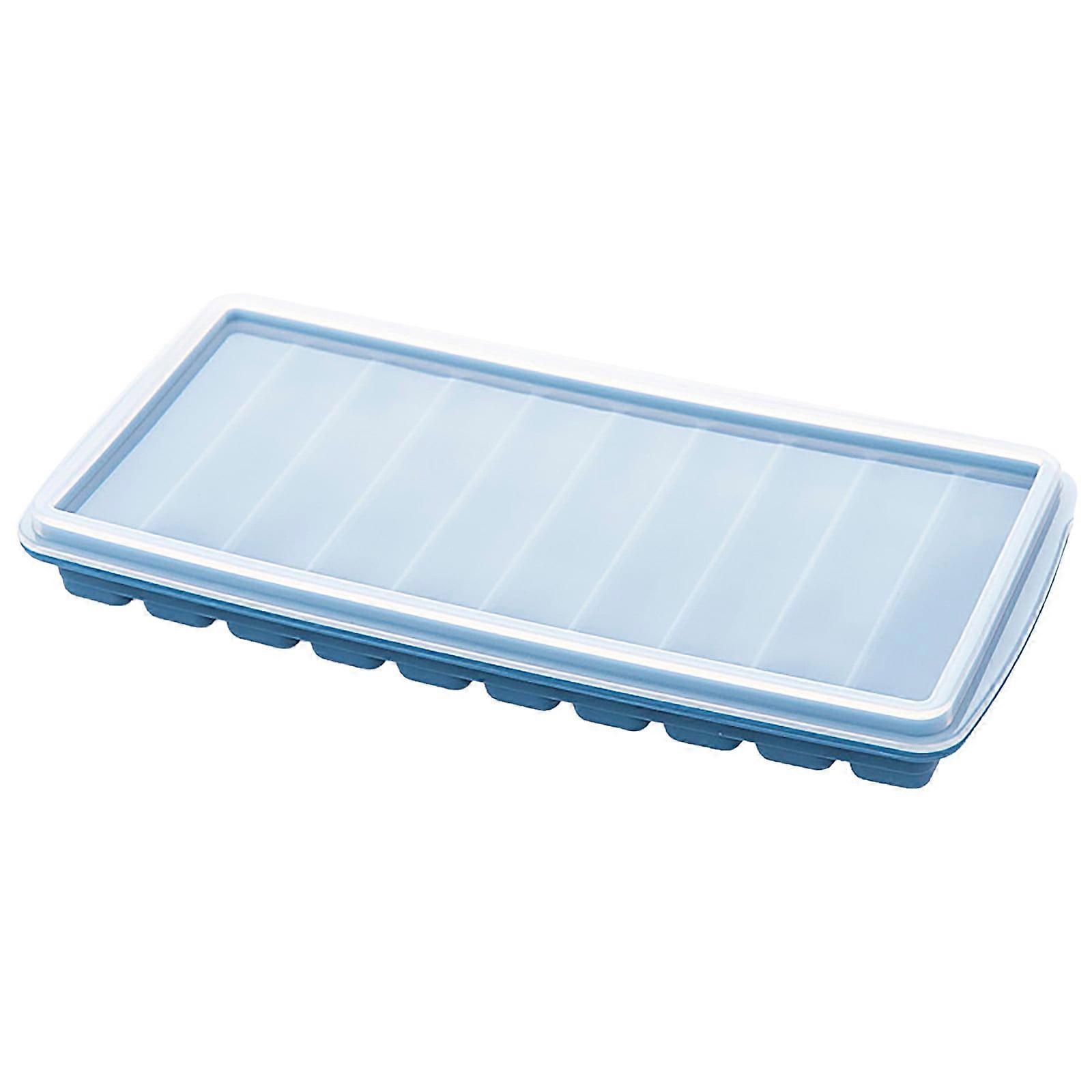 Fankiway Ice Cube Tray, Strip Shape Ice-Cube Maker Ice Tray Storage Container with Cover