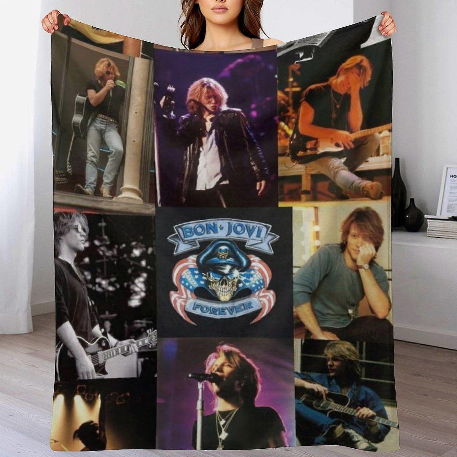 Jon Bon Jovi Durable Hypoallergenic Blanket for Winter Sofa Travel Chilly Weather Anti-Wrinkle Soft Gentle
